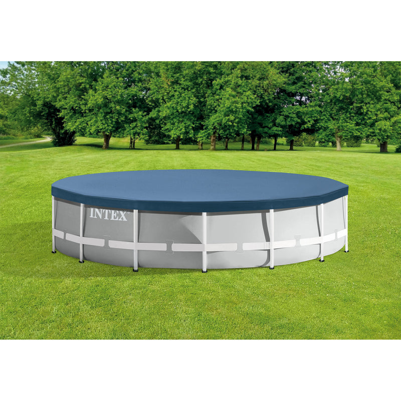 Intex 15ft x 42in Prism Frame Above Ground Swimming Pool Set with Debris Cover