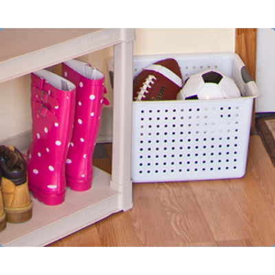 Sterilite Deep Ultra Plastic Storage Bin Organizer Basket, White (54 Pack)