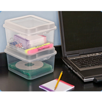 Sterilite Plastic FlipTop Latching Storage Box Container Clear (60 Pack)
