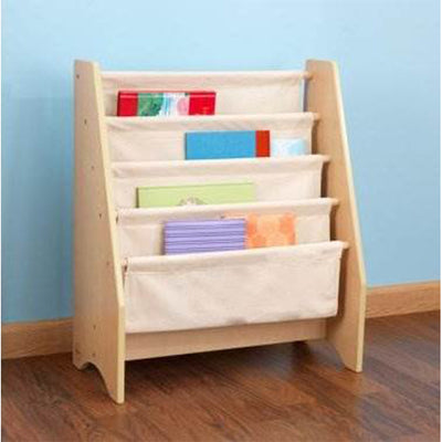 KidKraft Wood & Canvas Sling Shelf Kids Book Case Shelf - Natural | 14221
