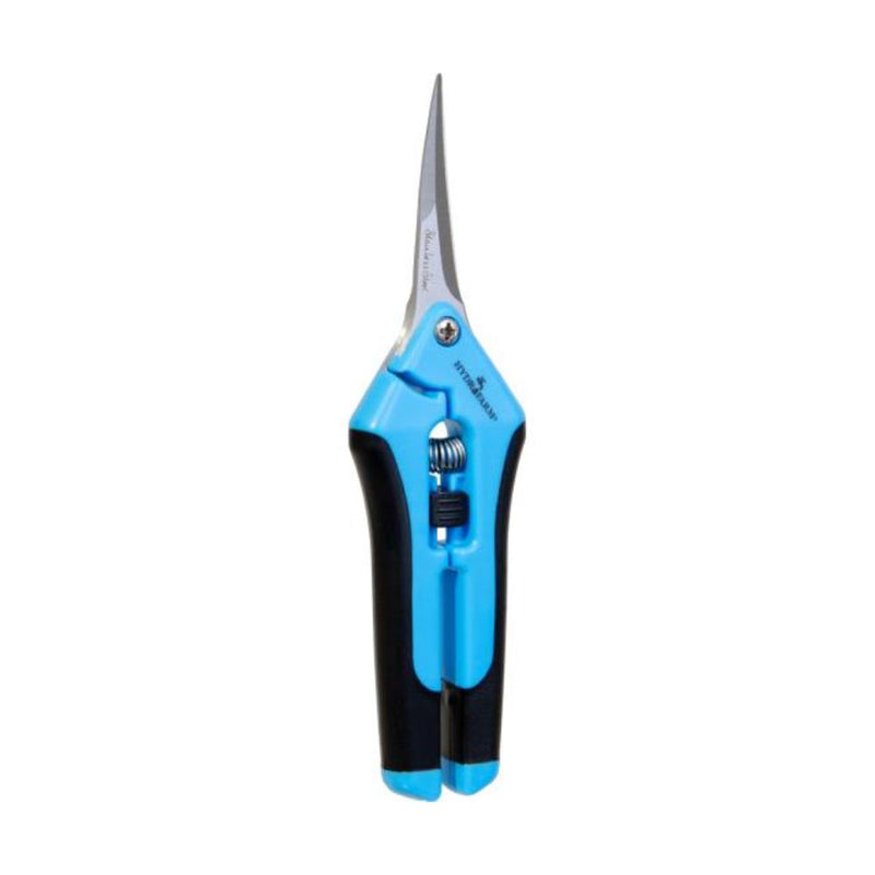 Hydrofarm HGPP400C Precision Curved Blade Flower Gardening Scissor Pruner, Blue