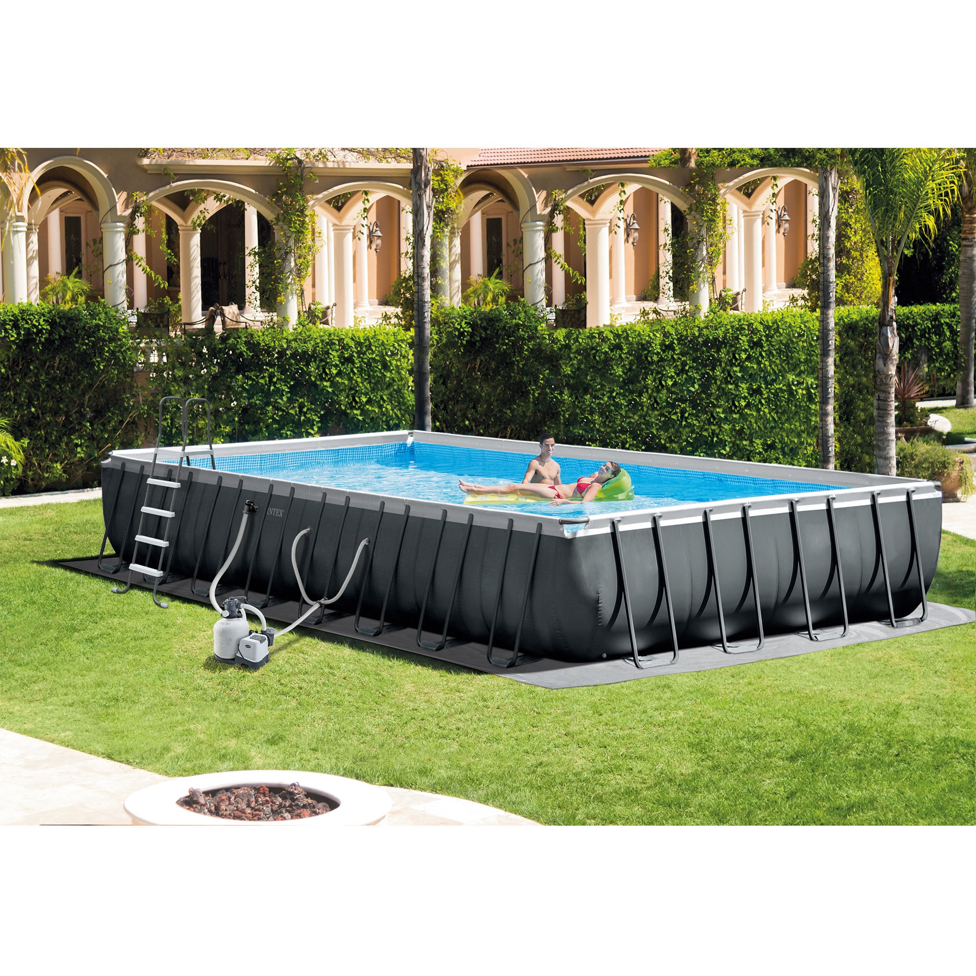 Intex 32' x 16' x 52" Ultra XTR Rectangular Swimming Pool Set with Robot Vacuum