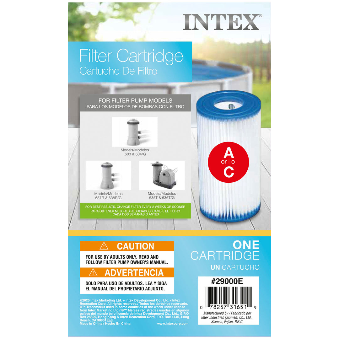 Intex 15' x 48" Easy Set Above Ground Swimming Pool Kit w/ 6 Replacement Filters