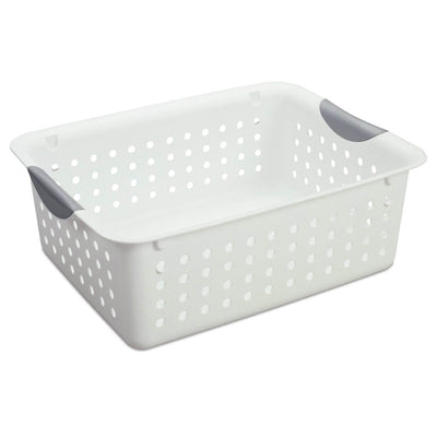 Sterilite Medium Ultra Plastic Storage Bin Organizer-White (Open Box) (42 Pack) - VMInnovations