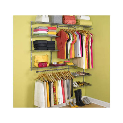 Rubbermaid Configurations Closet Organizer 3'-6' Deluxe Kit, Titanium (Open Box)