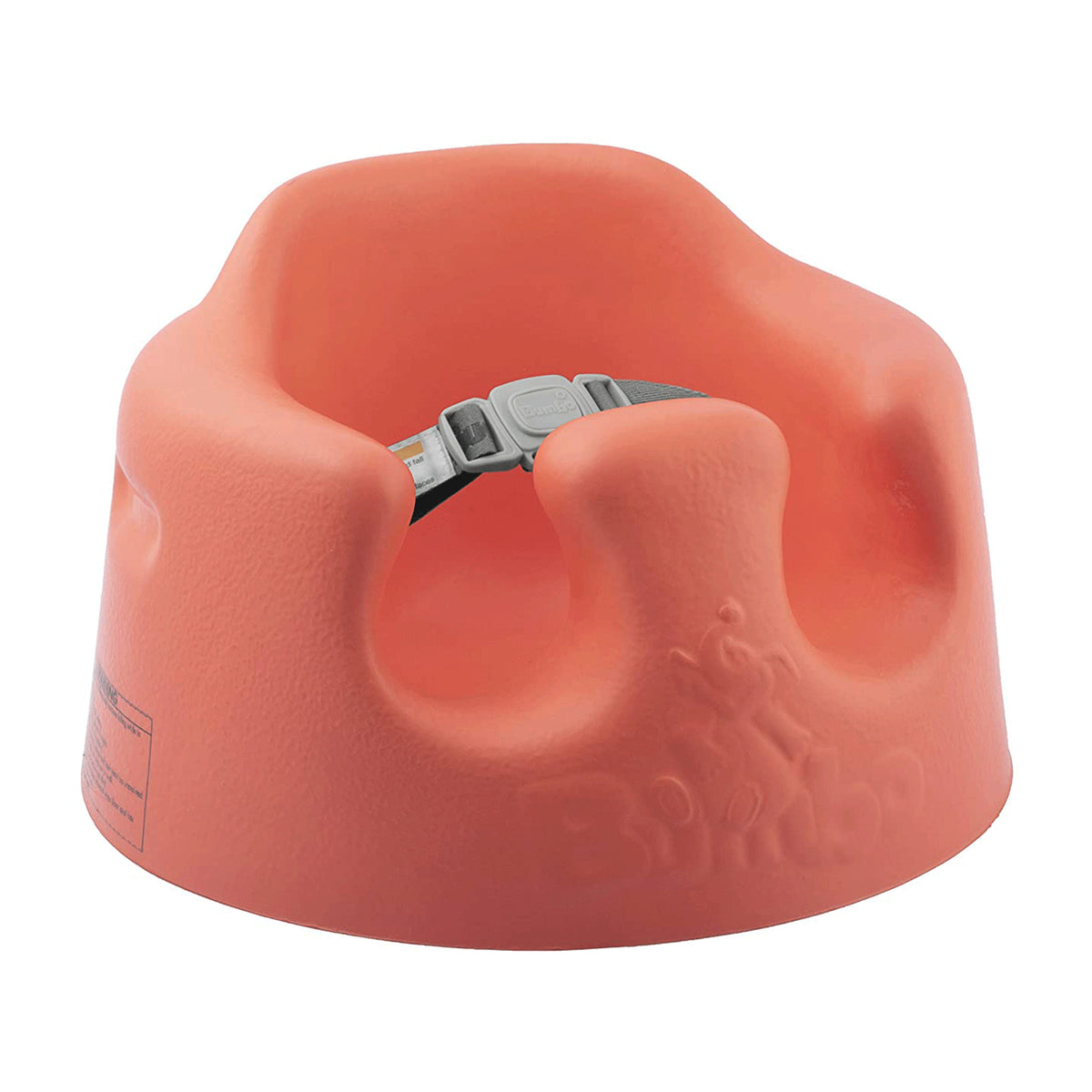 Bumbo Baby Infant Soft Foam Wide Floor Seat w/ Adjustable Harness, Living Coral (Refurbished)