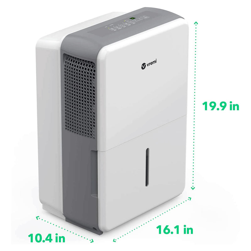 Vremi 22 Pint 1,500 Square Foot Portable Dehumidifier for Medium Spaces, White