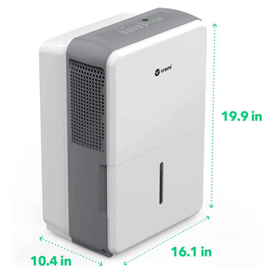 Vremi 22 Pint 1,500 Sq Foot Portable Dehumidifier for Medium Spaces White (Used)