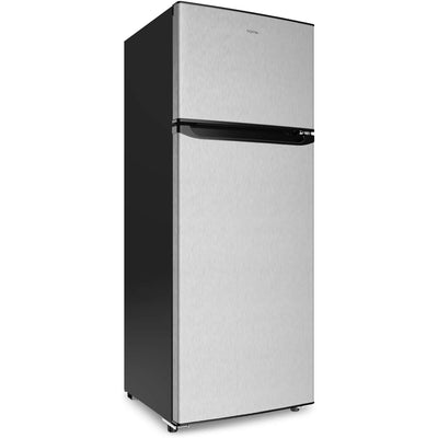 hOmeLabs 7.6 Cu Ft. Full Sized Refrigerator Freezer, Stainless Steel (For Parts)