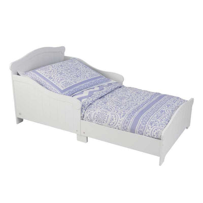 KidKraft Nantucket White Wood Baby/Toddler/Kids Transition Bed and Cot, White