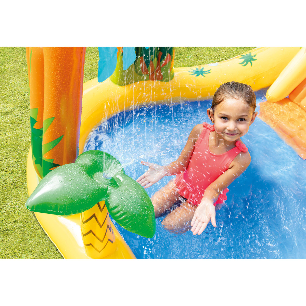 Intex Inflatable Family Lounge Pool w/ Intex Dinosaur Inflatable Kiddie Pool