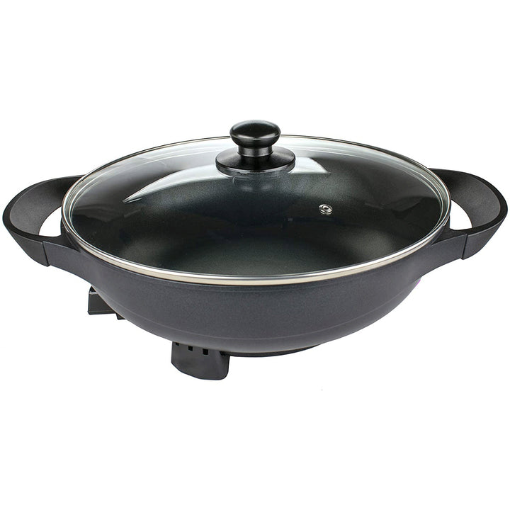 Brentwood Appliances 13 Inch Non Stick Flat Bottom Electric Wok Skillet (Used)