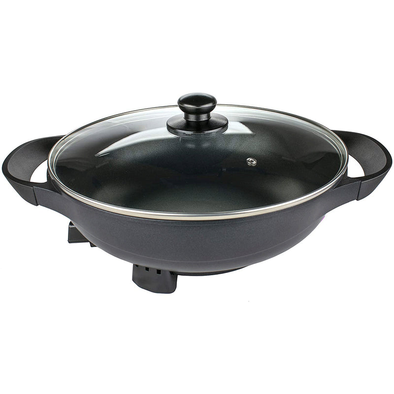 Brentwood Appliances 13 Inch Non Stick Flat Bottom Electric Wok Skillet (Used)