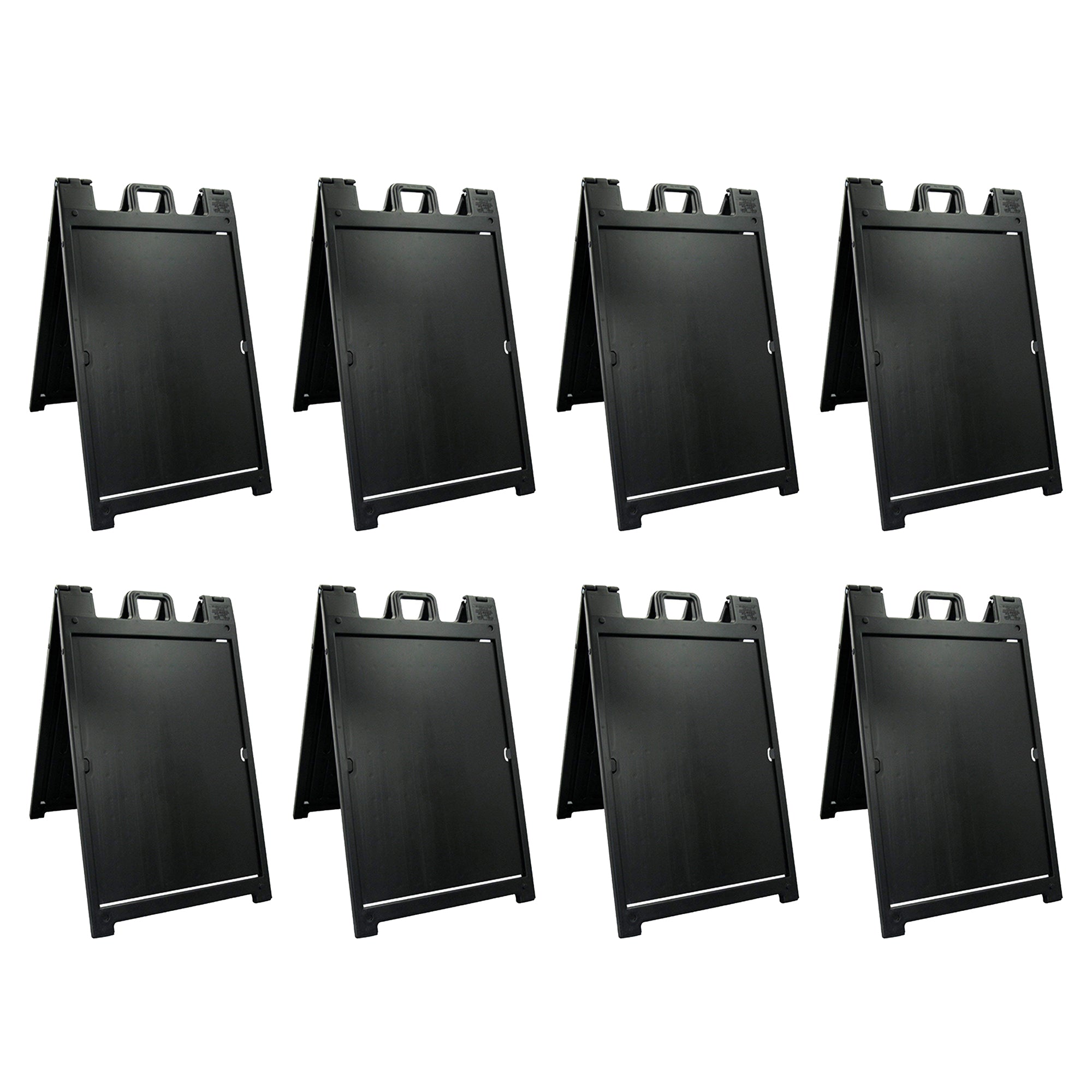 Plasticade Deluxe Signicade Portable Folding Double Sided Sign Stand (8 Pack)