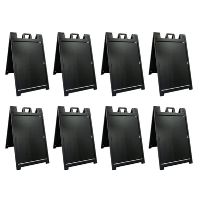 Plasticade Deluxe Signicade Portable Folding Double Sided Sign Stand (8 Pack)
