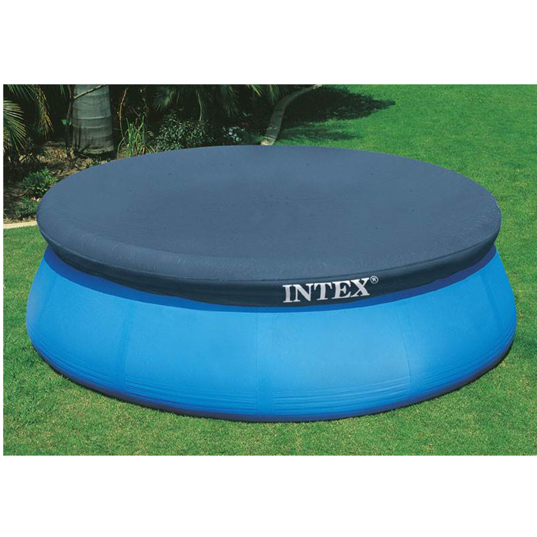 Intex 15 Foot Easy Set Cover Swimming Pool Debris Vinyl Round Cover Tarp, 2 Pack - VMInnovations