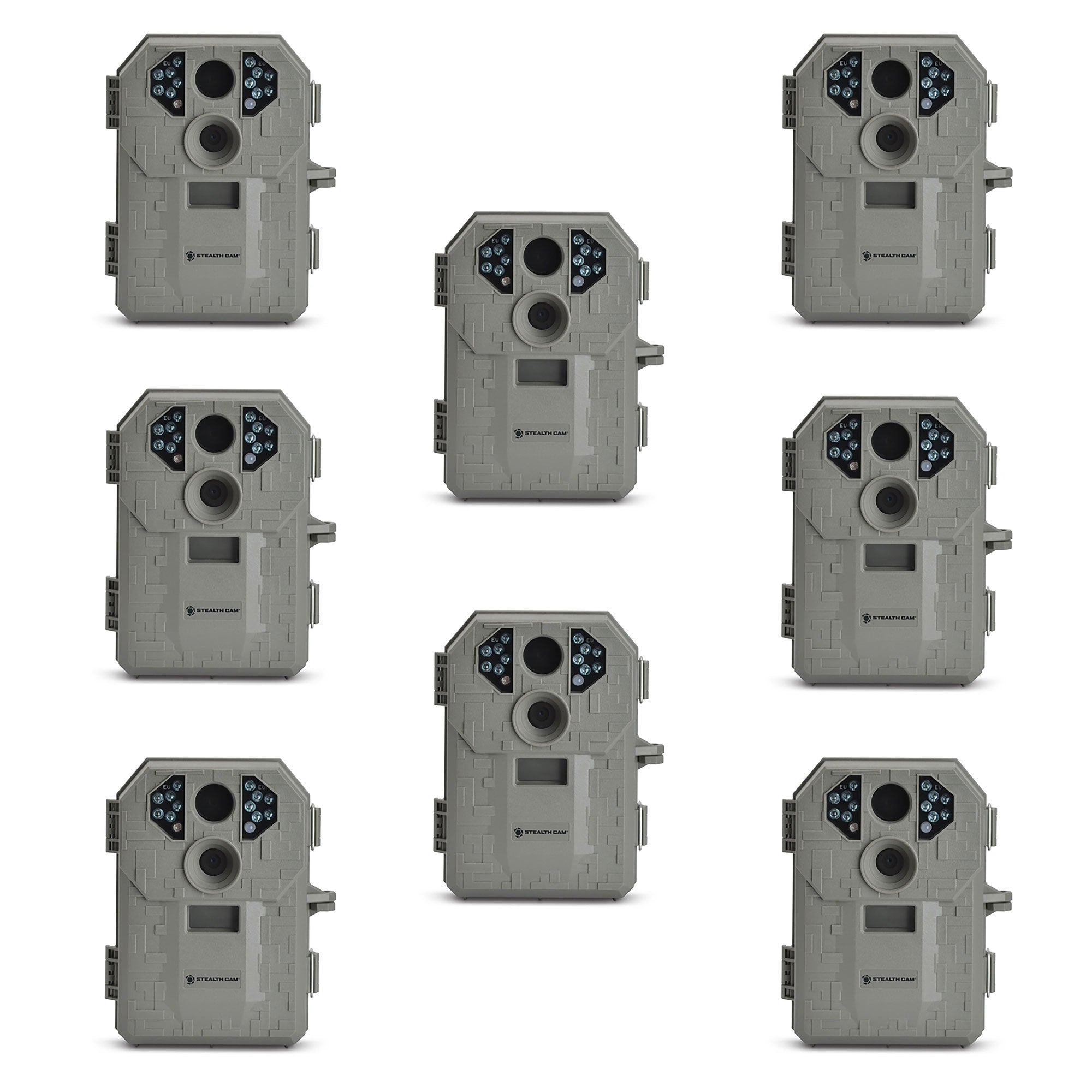 Stealth Cam P12 IR 6.0 MP Trail Hunting Game Camera with Video & Burst (8 Pack)