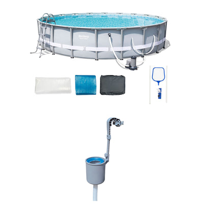 Bestway Steel 20ft x 48in Above Ground Swimming Pool & Pump & Surface Skimmer - VMInnovations