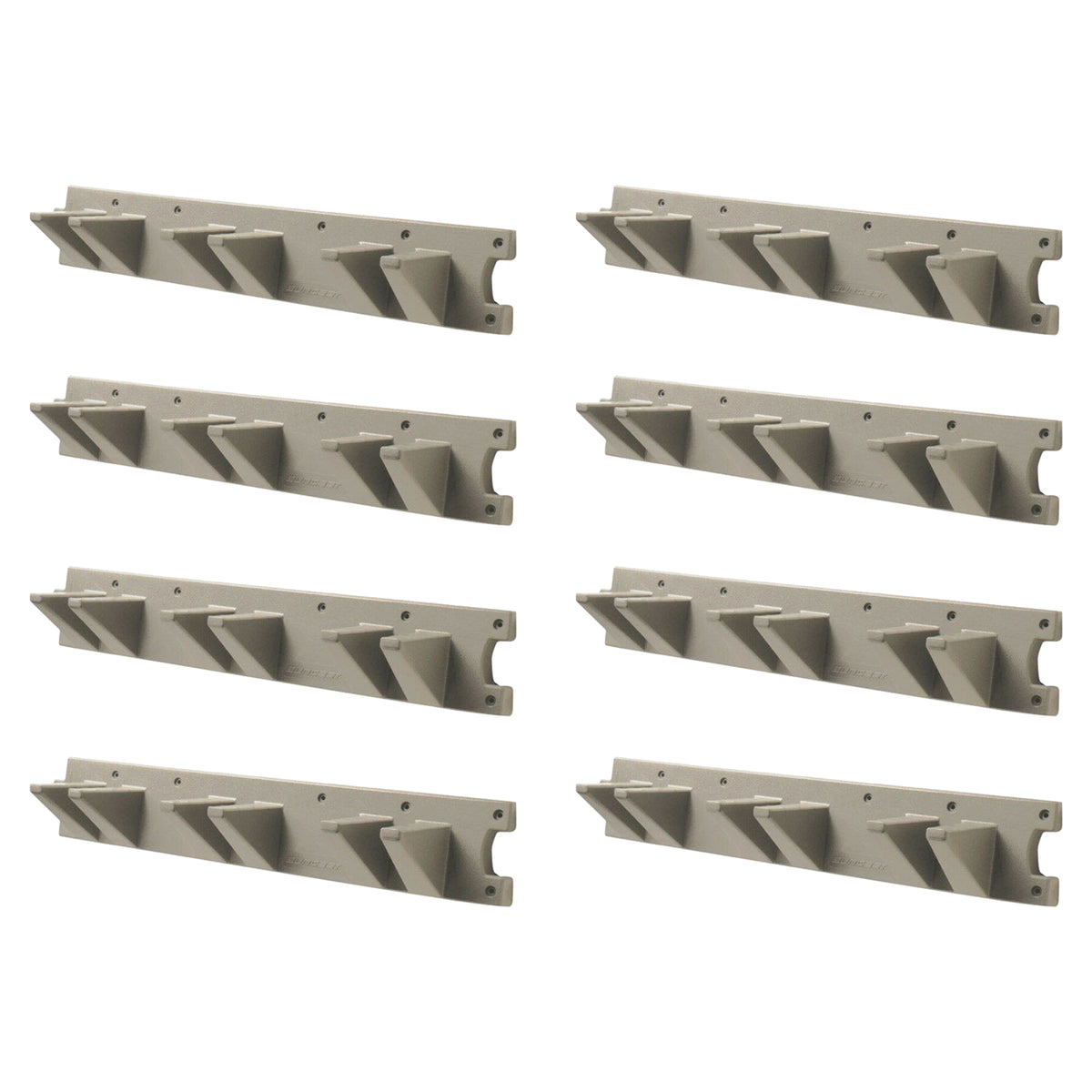 Suncast 2 Foot Wall Mount Long Handled Garden Tool Hanger Organizer (8 Pack)