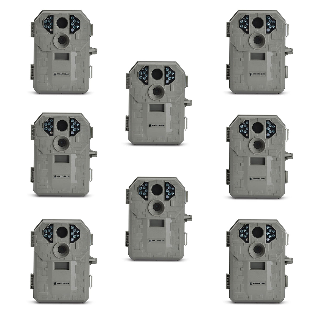 Stealth Cam P12 IR 6.0 MP Trail Hunting Game Camera with Video & Burst (8 Pack)