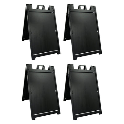 Plasticade Deluxe Signicade Portable Folding Double Sided Sign Stand (4 Pack)