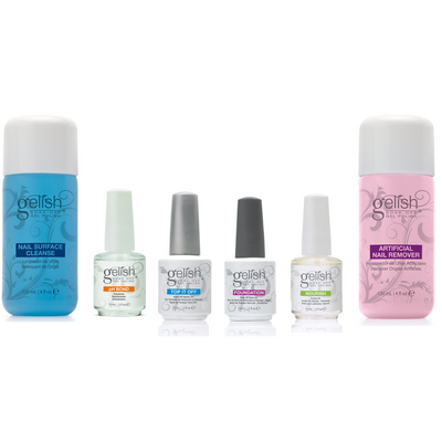 Gelish Full Size Gel Nail Polish Soak Off Remover and Cleanser Basic Care Kit