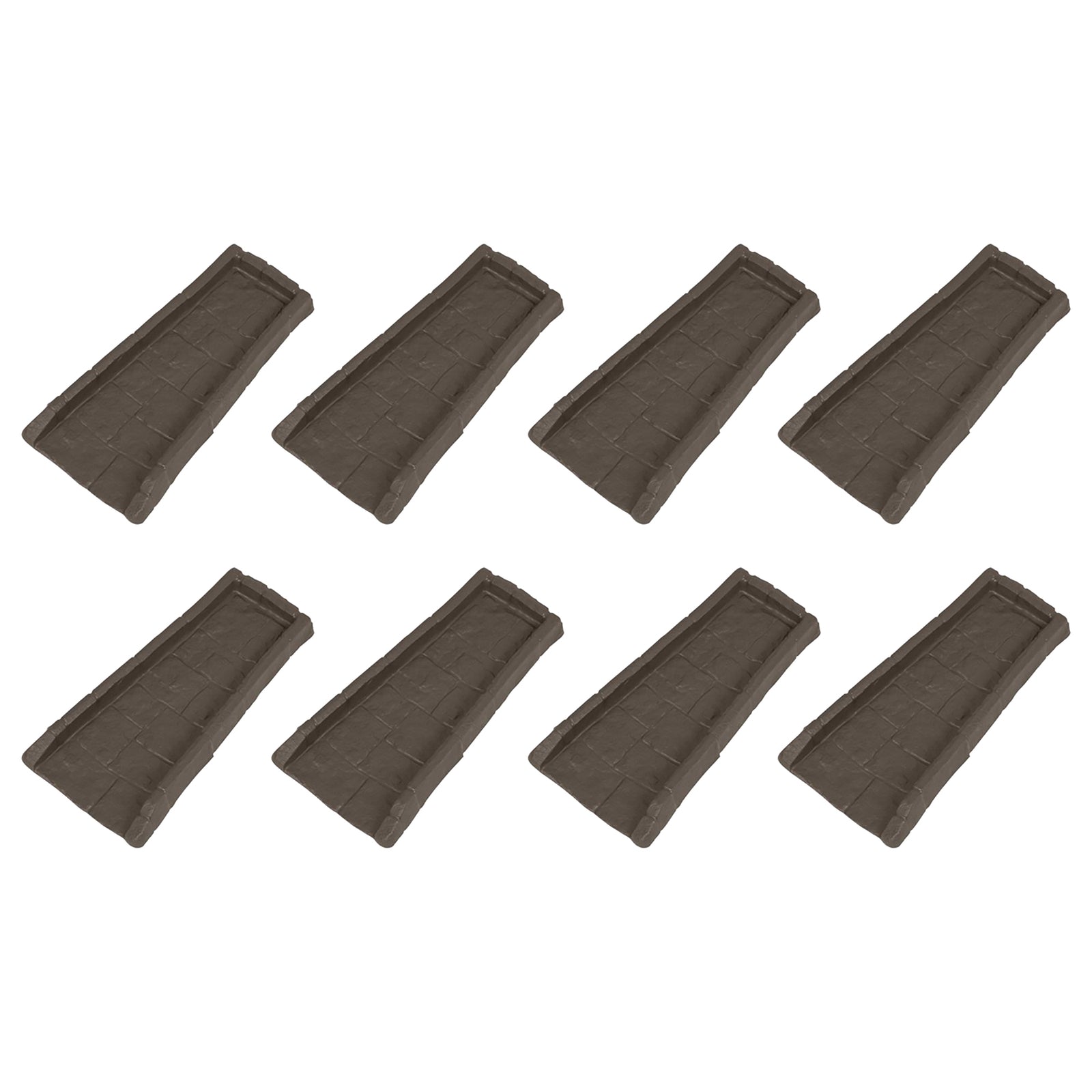 Suncast Outdoor Decorative Rain Gutter Downspout Splash Block, Java (8 Pack) - VMInnovations