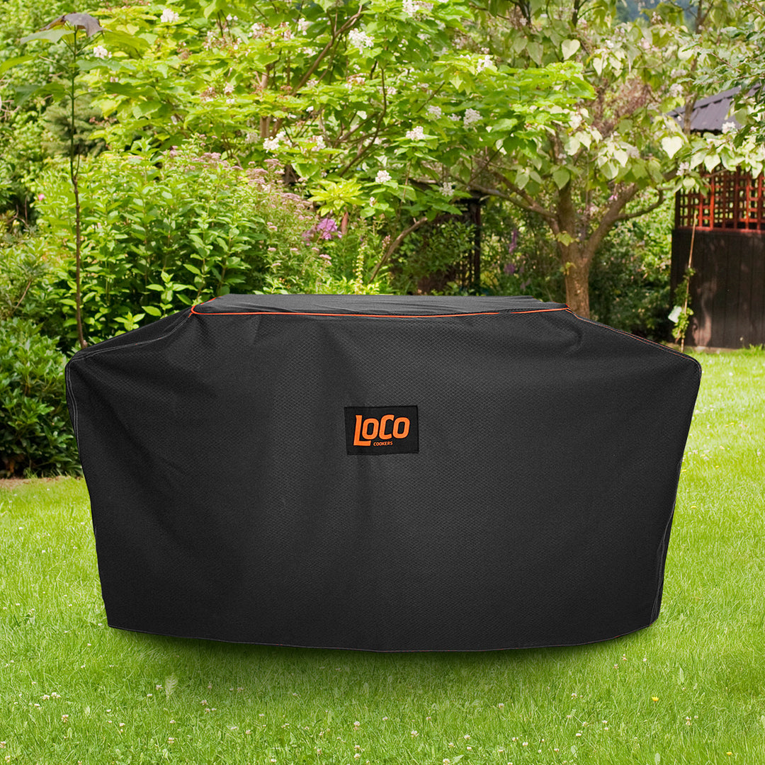 Loco Cookers 36" Universal Grill Cover w/SmartTemp, Zipper, & Cart, Black (Used) - VMInnovations