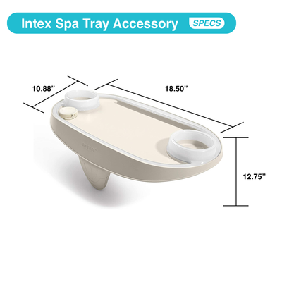 Intex PureSpa Plus Greystone Inflatable Hot Tub, 94x28", w/ Tablet & Phone Tray