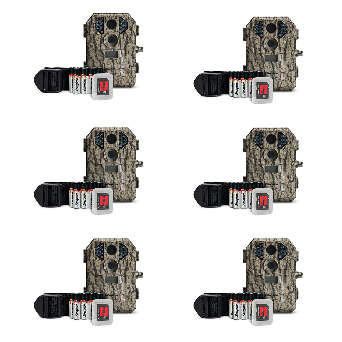 Stealth Cam 7MP Infrared Hunting Game Trail Camera w/ SD Card | P18CMO (6 Pack)