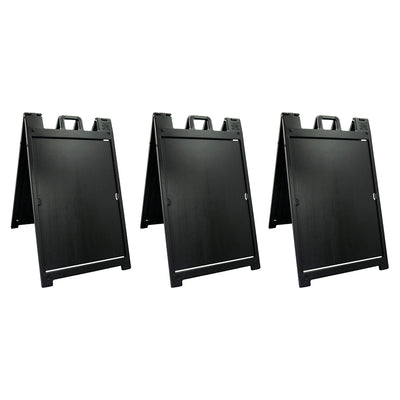 Plasticade Deluxe Signicade Portable Folding Double Sided Sign Stand (3 Pack) - VMInnovations