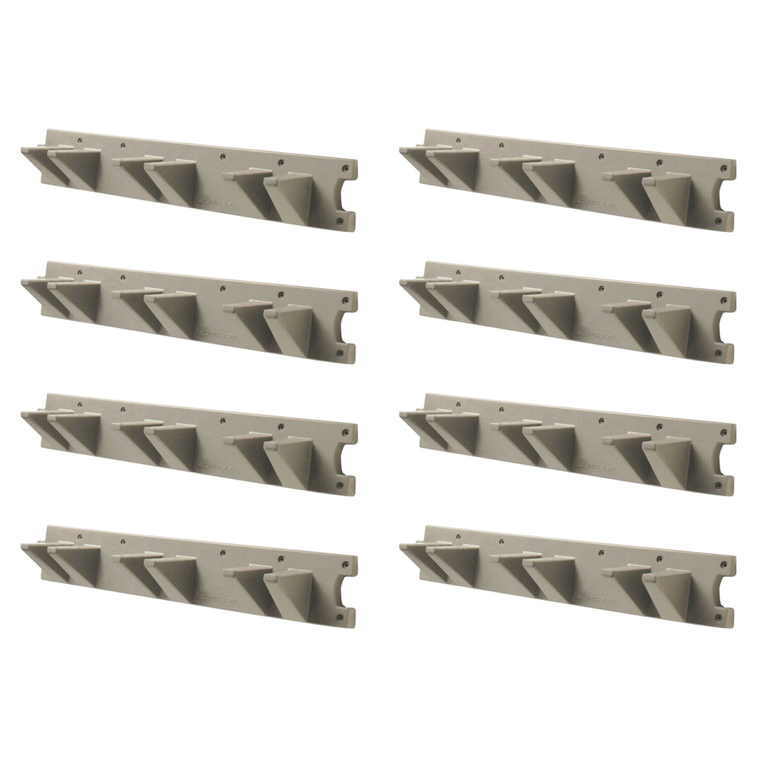 Suncast 2 Foot Wall Mount Long Handled Garden Tool Hanger Organizer (8 Pack)