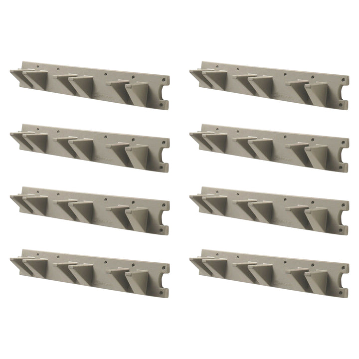 Suncast 2 Foot Wall Mount Long Handled Garden Tool Hanger Organizer (8 Pack)