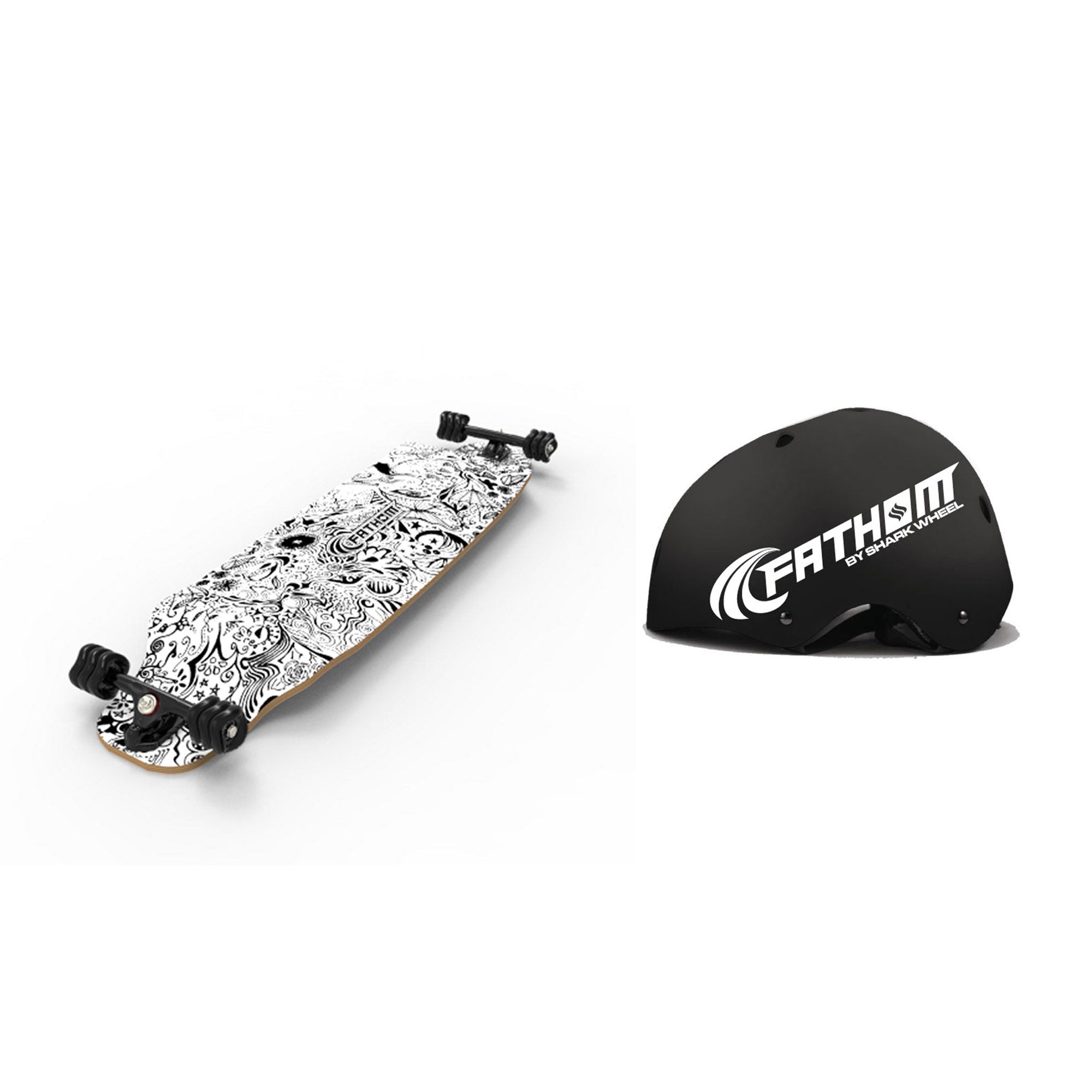 Fathom by Shark Wheel Day Dreamer Longboard | Fathom Padded Medium/Large Helmet