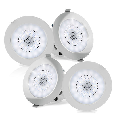 Pyle Pro 4 Inch Bluetooth Ceiling Wall Speaker Kit System w/ LED Lights (4 Pack) - VMInnovations