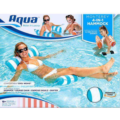 Aqua Deluxe Monterey Hammock 4 in 1 Multi Purpose Inflatable Pool Float (Used)