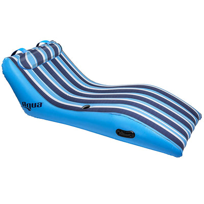 Aqua Leisure Ultra Cushioned Comfort Lounge Inflatable Pool Float with Pillow