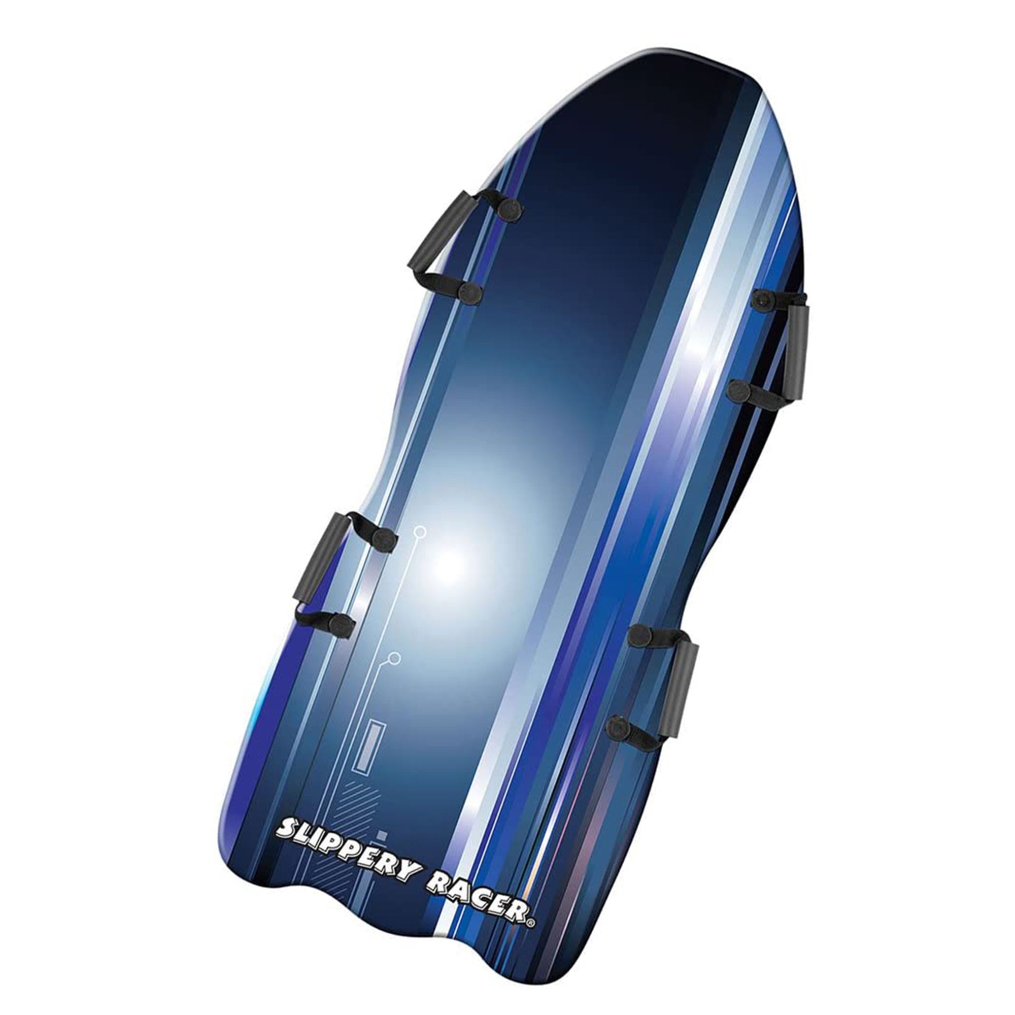 Slippery Racer Downhill Falcon Kids Foam Toboggan Snow Sled, Midnight Hologram - VMInnovations