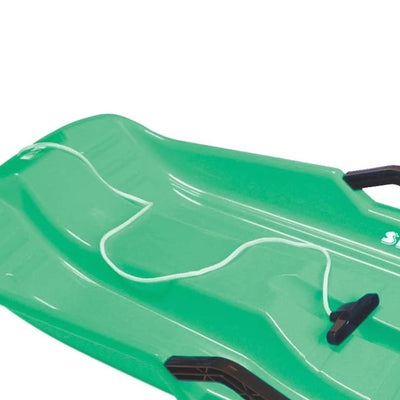 Slippery Racer Thunder Kids Toddler Plastic Toboggan Snow Sled, Green (Open Box)