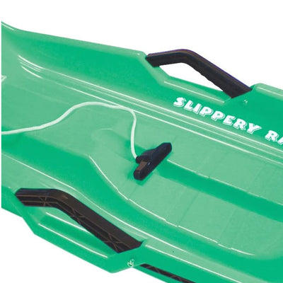 Slippery Racer Thunder Kids Toddler Plastic Toboggan Snow Sled, Green (Open Box) - VMInnovations
