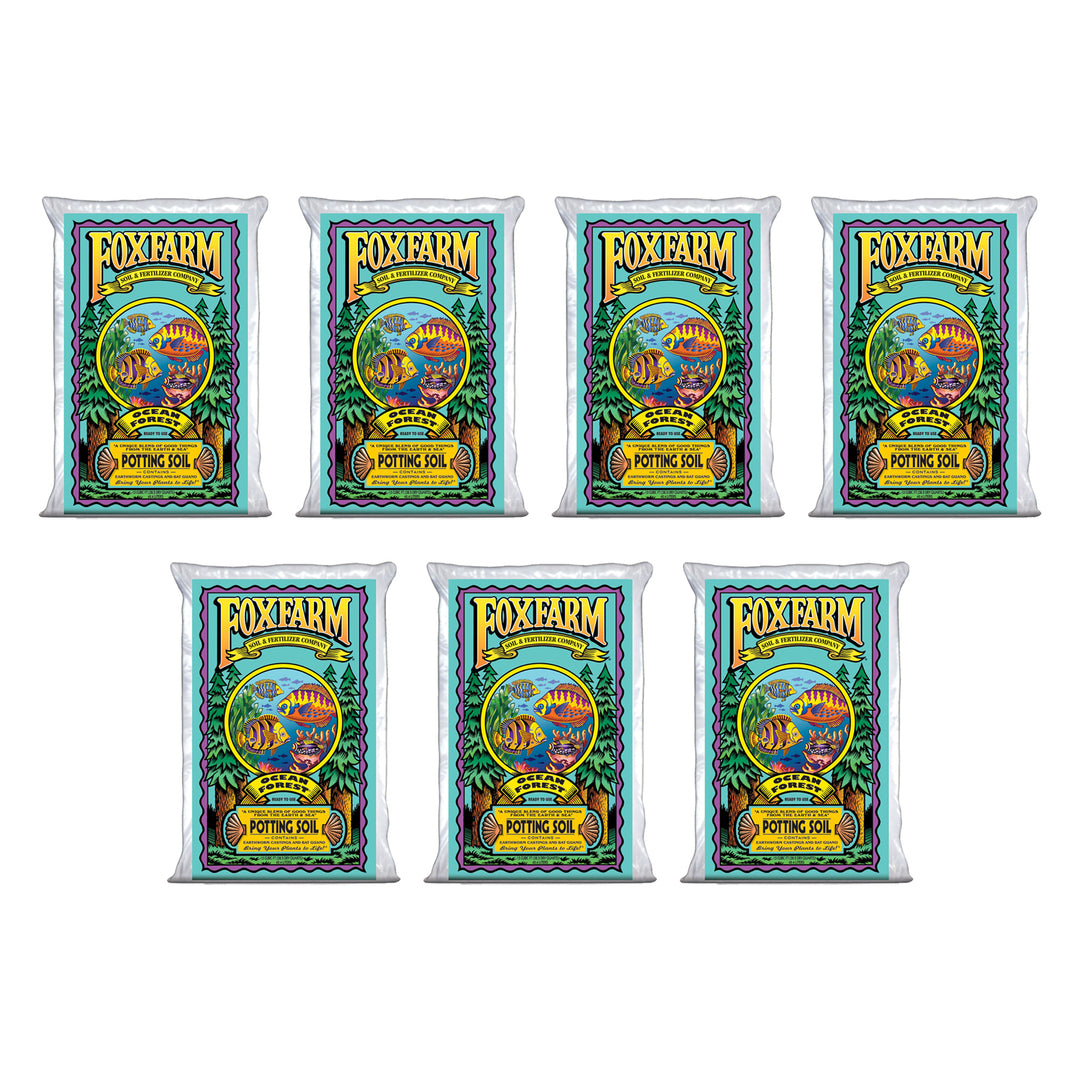 Foxfarm Ocean Forest Garden Potting Soil Bags 6.3-6.8 pH, 1.5 Cubic Feet, 7 Pack