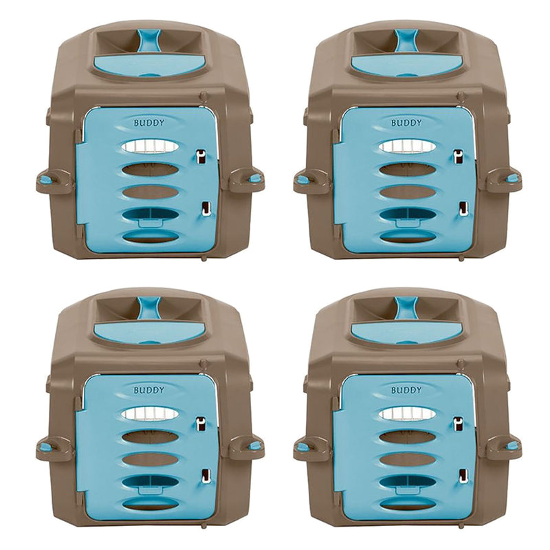 Suncast Personalizable Deluxe Small Pet Carrier with Food & Water Tray (4 Pack)