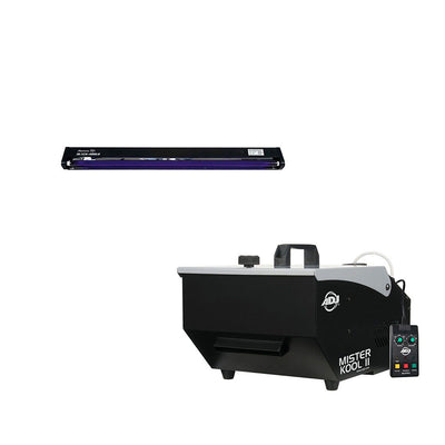 ADJ Mister Kool II Fog Machine & 48 Inch UV Black Pro Tube Light and Fixture - VMInnovations