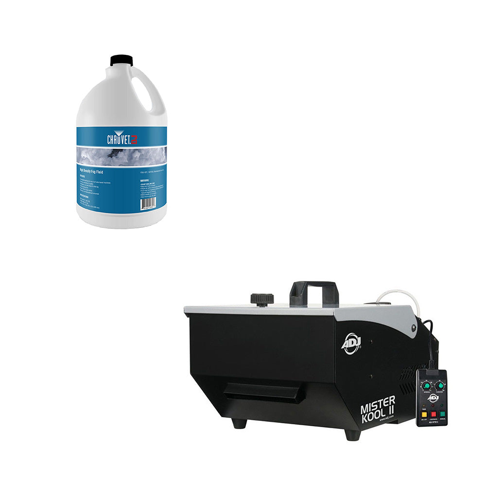 ADJ Mister Kool II Fog Machine & Chauvet DJ 1 Gallon of High Density Fog Juice