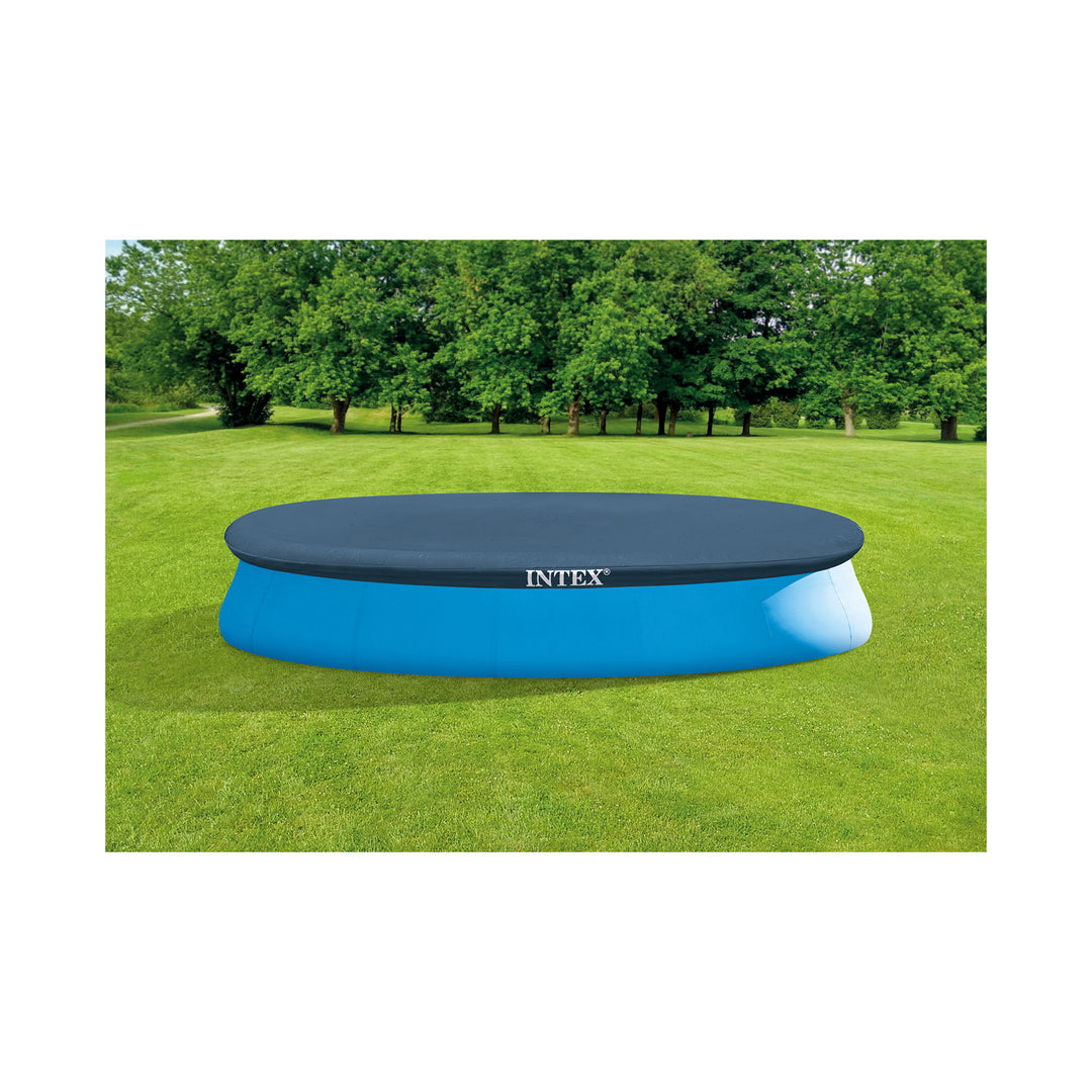 Intex 15' Easy Set Round Swimming Pool Debris Vinyl Cover Tarp (Used)