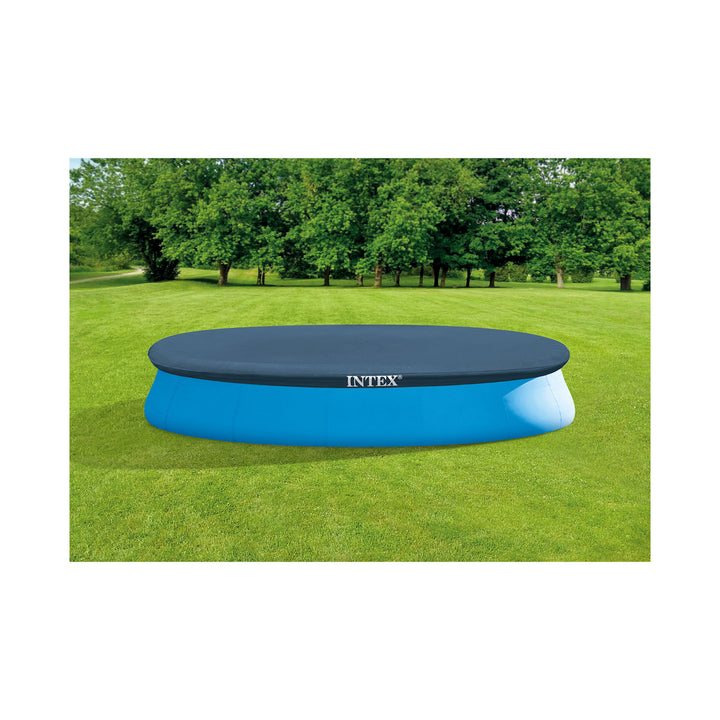 Intex 15' Easy Set Round Swimming Pool Debris Vinyl Cover Tarp (Used)
