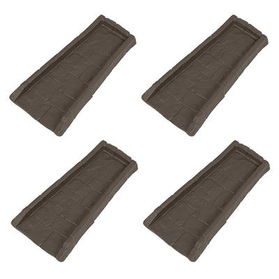 Suncast Outdoor Decorative Rain Gutter Downspout Splash Block, Java (4 Pack)