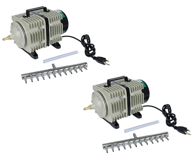 Active Aqua AAPA110L 112W 1750 GPH Commercial Hydroponics Pond Air Pump (2 Pack) - VMInnovations