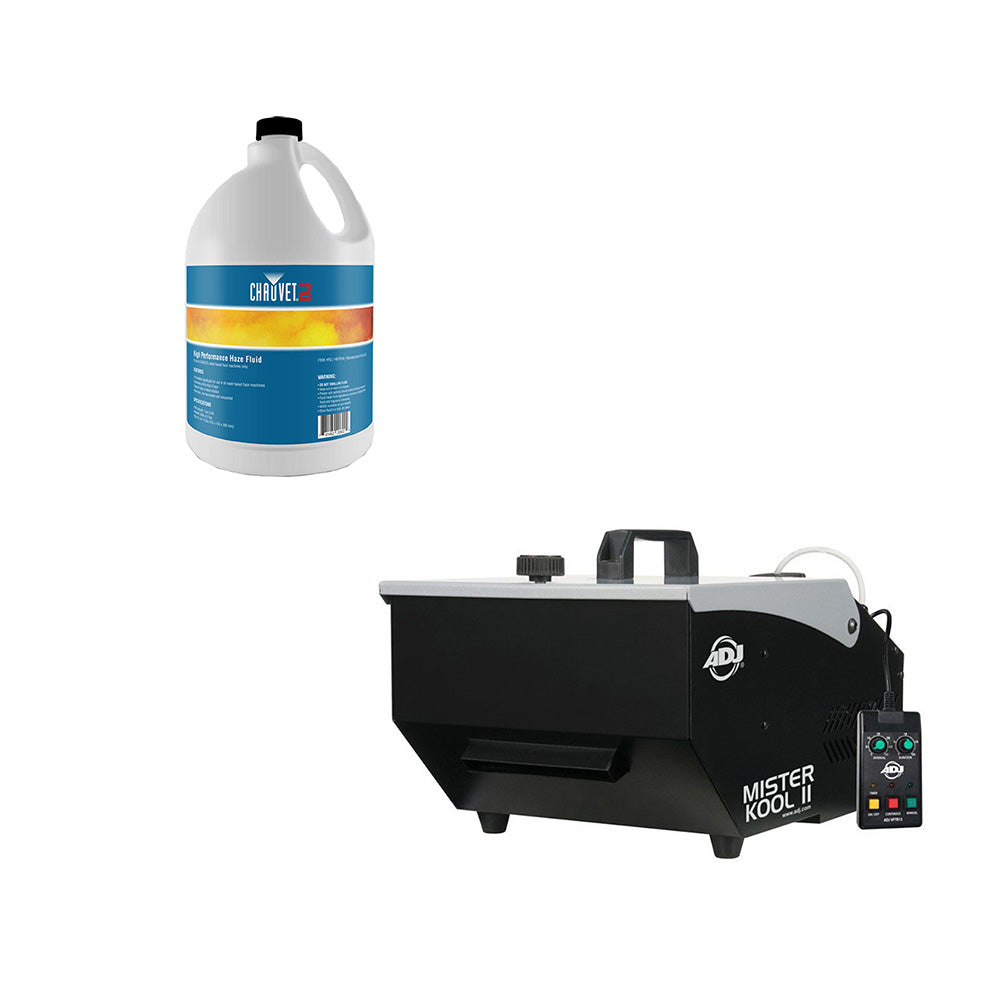 ADJ Mister Kool II Fog Machine & Chauvet DJ Hurricane 1 Gallon Fog Juice