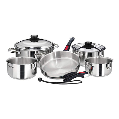 Magma Products 10 Piece Stainless Steel Nesting Kitchen Cookware Set (Damaged)